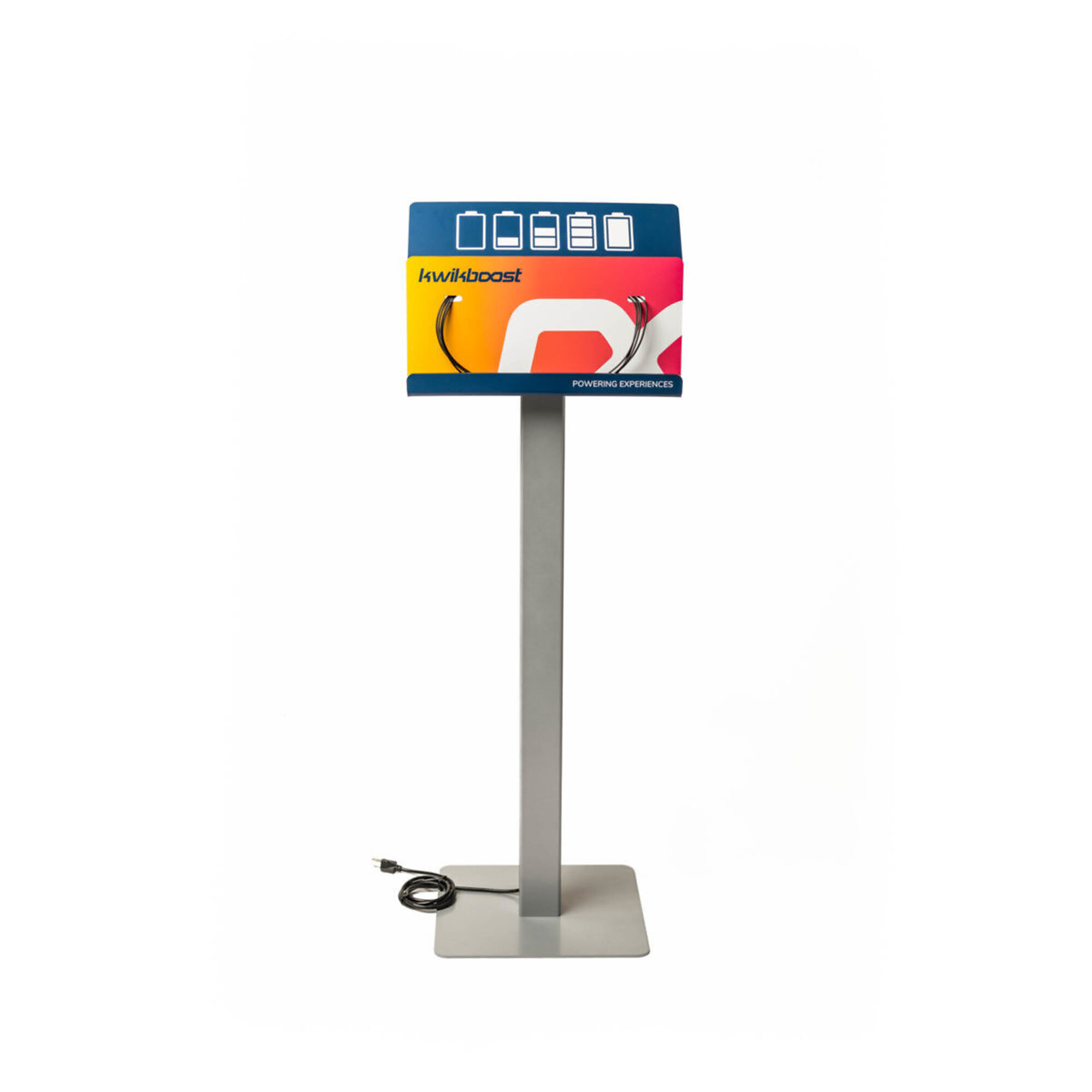 Luxor Standard Courtesy Charging Station — Freestanding, Custom Graphics, Tablet Shelf, Model# KB99031